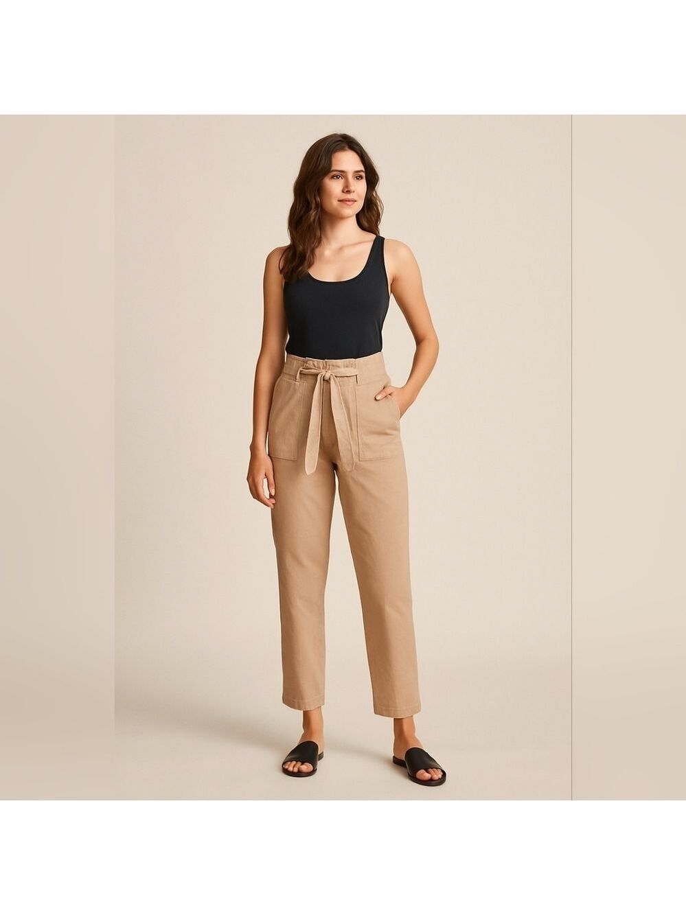 Sandro high waisted utility pants